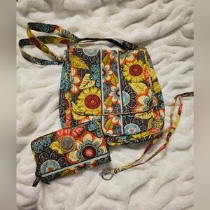 EUC Bundle Vera Bradley Crossbody Purse, Wallet, Lanyard
